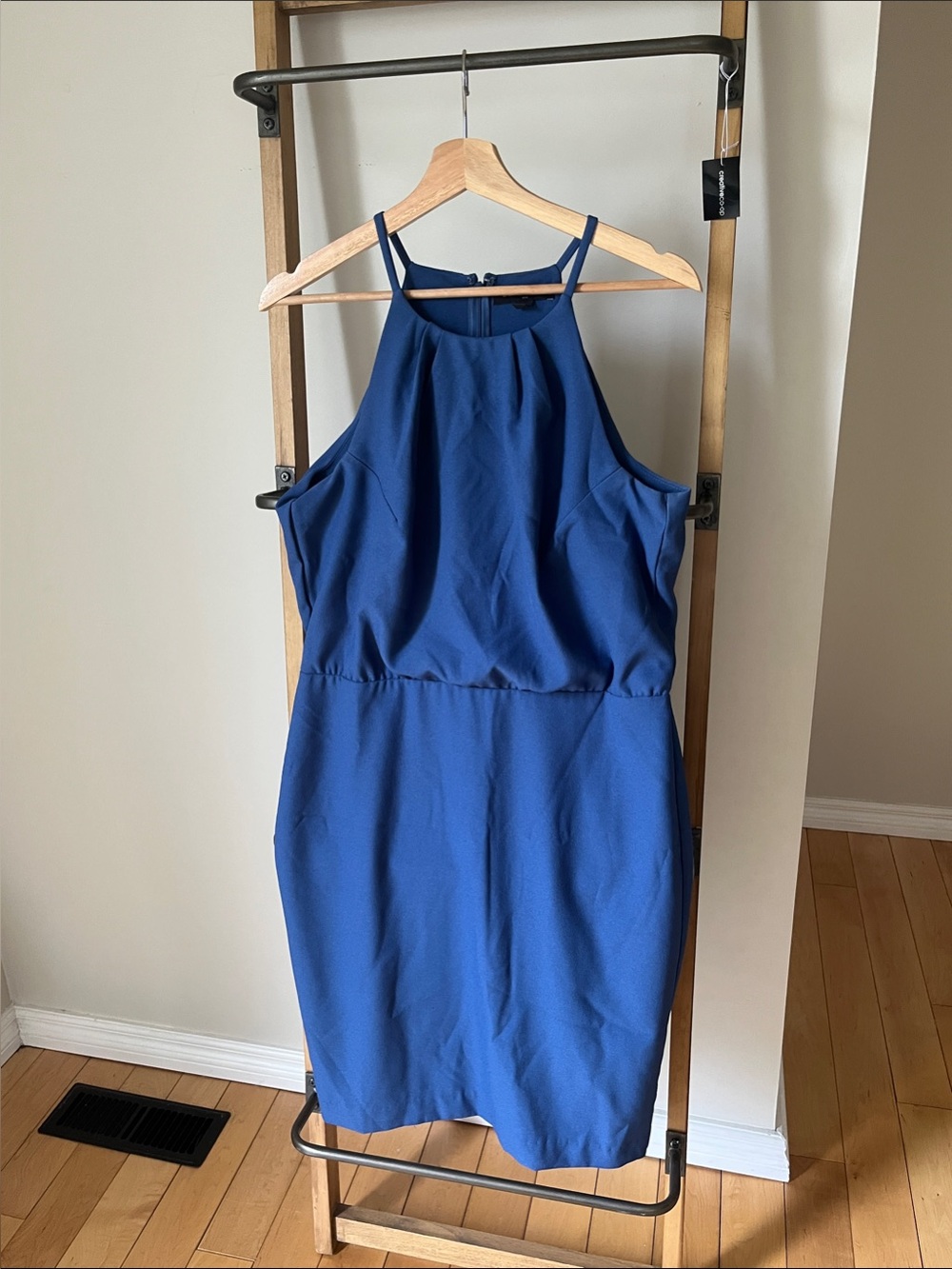 Banana Republic Blue Halter Sheath Dress